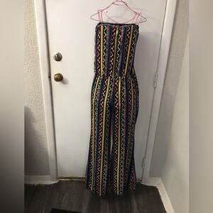 Rainbow Strapless Multicolor Jumpsuit S Dopamine Rainbowcore Boho Coconut Girl